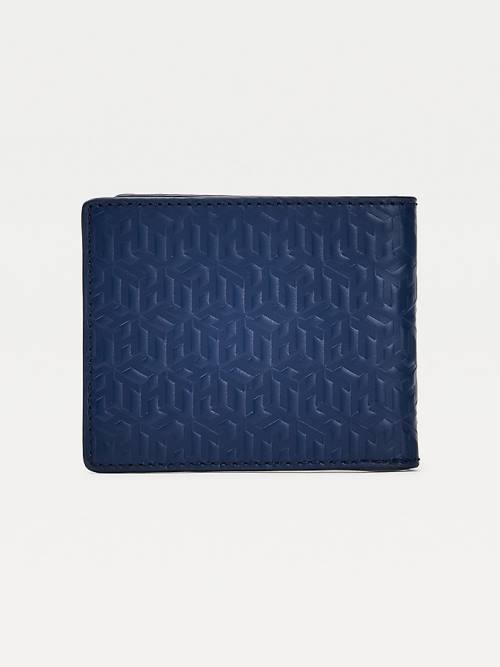 Tommy Hilfiger TH Business Monogram Small Card Cüzdan Erkek Mavi | TH859BYC