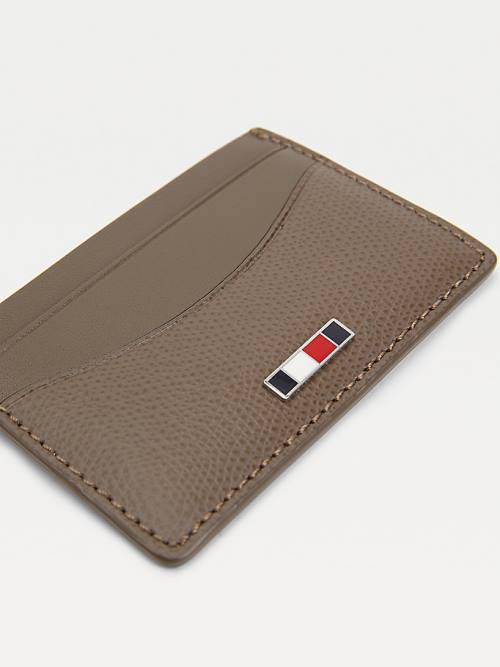 Tommy Hilfiger TH Business Small Deri Card Holder Cüzdan Erkek Kahverengi | TH365BPL