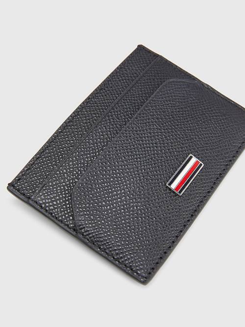 Tommy Hilfiger TH Business Small Deri Card Holder Cüzdan Erkek Siyah | TH540AQB