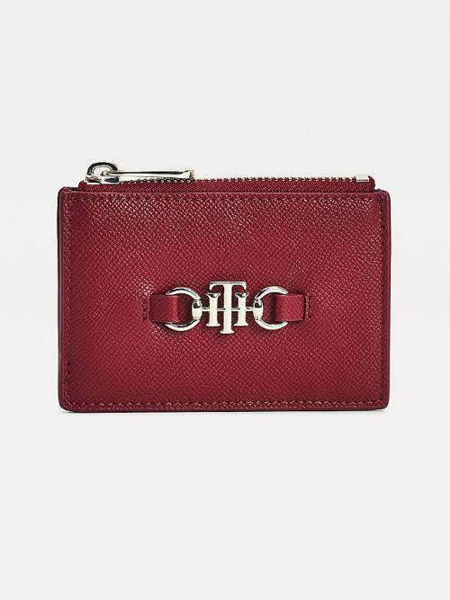 Tommy Hilfiger TH Club Horsebit Credit Card Holder Cüzdan Kadın Kırmızı | TH308EFG