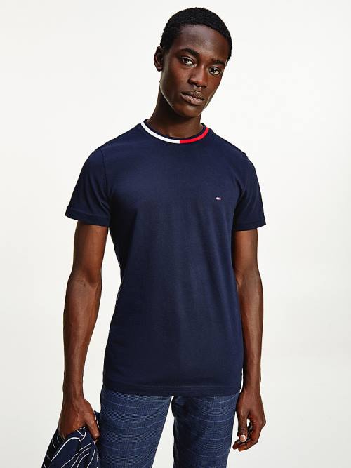 Tommy Hilfiger TH Cool Flag Collar Tişört Erkek Mavi | TH437CFO