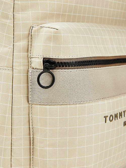 Tommy Hilfiger TH Established Backpack Çanta Erkek Bej Rengi | TH041CIJ