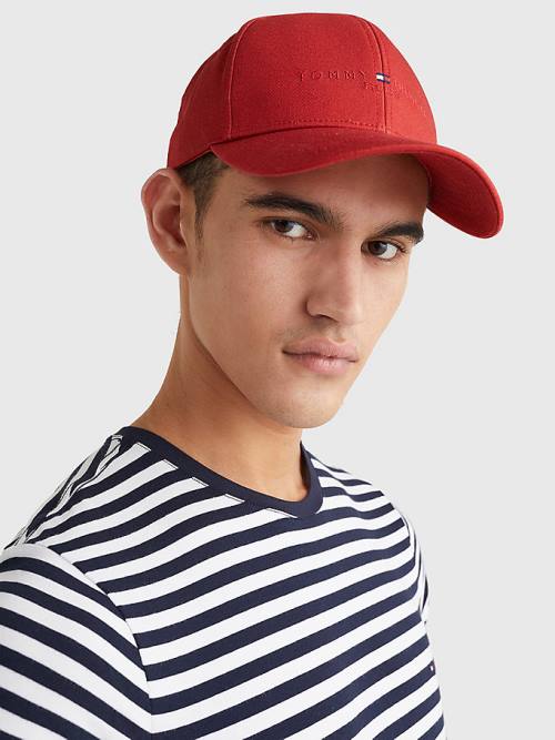 Tommy Hilfiger TH Established Baseball Cap Şapka Erkek Kırmızı | TH605KUW