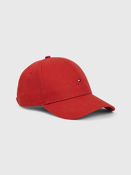 Tommy Hilfiger TH Established Baseball Cap Şapka Erkek Kırmızı | TH605KUW