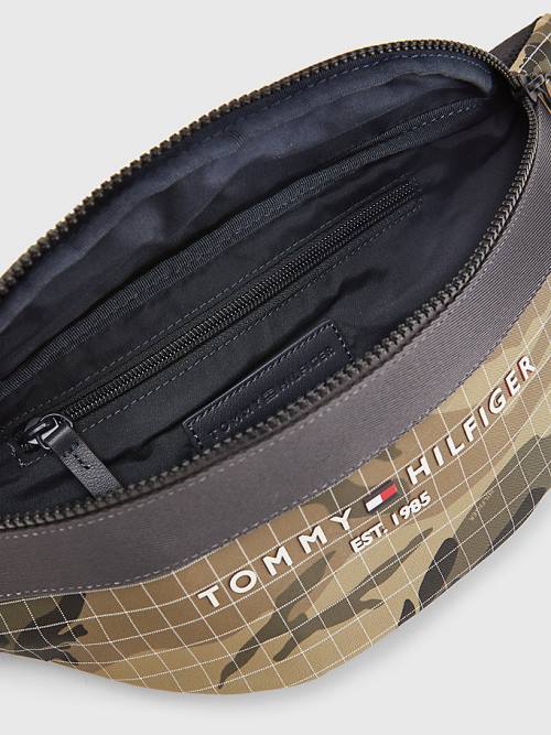 Tommy Hilfiger TH Established Camouflage Crossbody Çanta Erkek Yeşil | TH097TYV