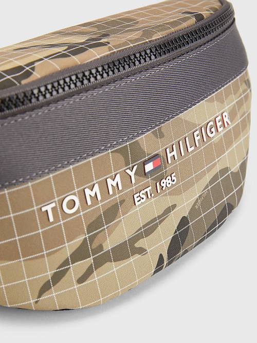 Tommy Hilfiger TH Established Camouflage Crossbody Çanta Erkek Yeşil | TH097TYV