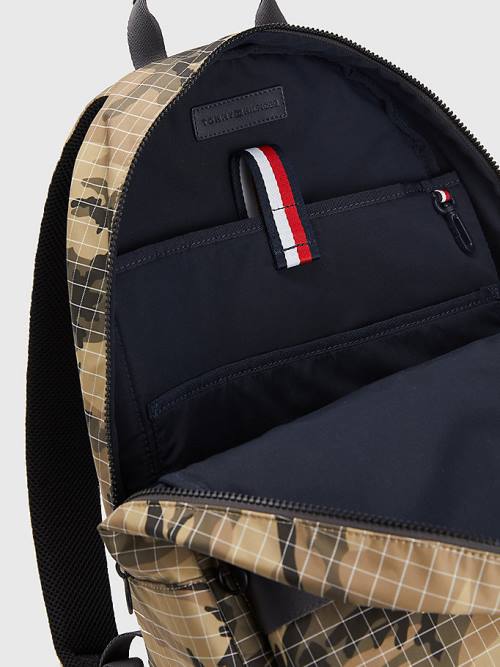 Tommy Hilfiger TH Established Camouflage Backpack Çanta Erkek Yeşil | TH278OJV