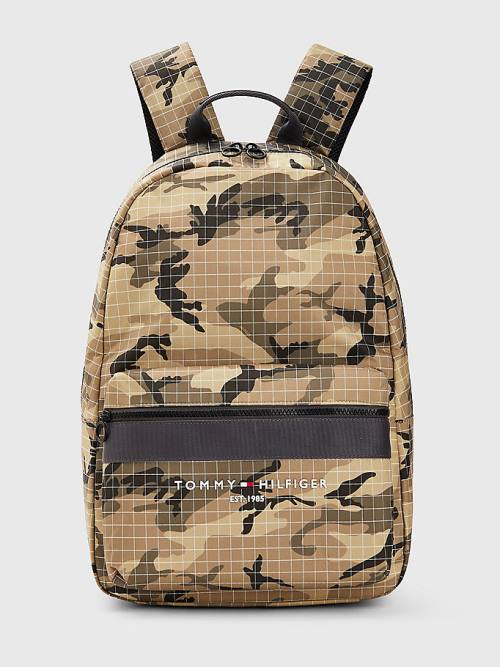 Tommy Hilfiger TH Established Camouflage Backpack Çanta Erkek Yeşil | TH278OJV