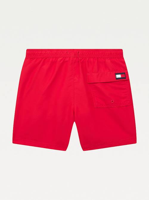 Tommy Hilfiger TH Established Drawstring Mid Cut Cut Cut Length Shorts Mayo Erkek Çocuk Kırmızı | TH149WZX