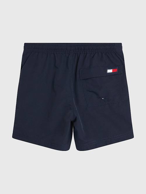 Tommy Hilfiger TH Established Drawstring Mid Cut Cut Cut Length Shorts Mayo Erkek Çocuk Mavi | TH237UQY