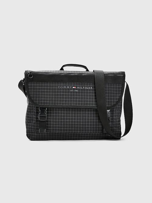 Tommy Hilfiger TH Established Messenger Çanta Erkek Siyah | TH539WZK