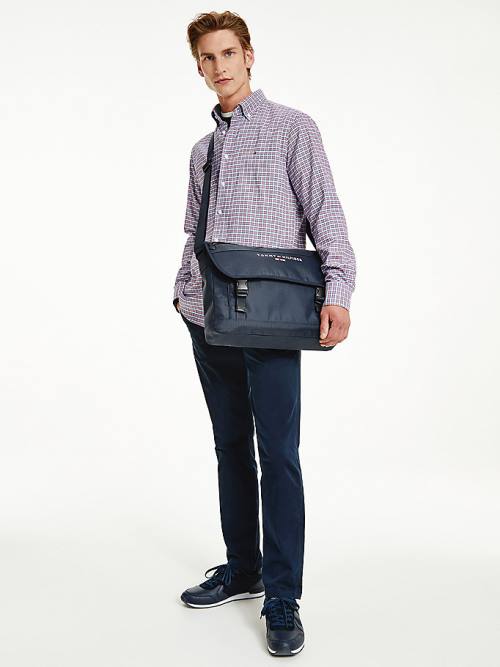 Tommy Hilfiger TH Established Messenger Çanta Erkek Mavi | TH750GBI