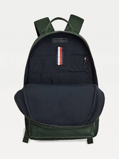 Tommy Hilfiger TH Established Recycled Polyester Backpack Çanta Erkek Yeşil | TH571HVE