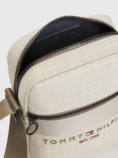 Tommy Hilfiger TH Established Small Reporter Çanta Erkek Bej Rengi | TH520TNS