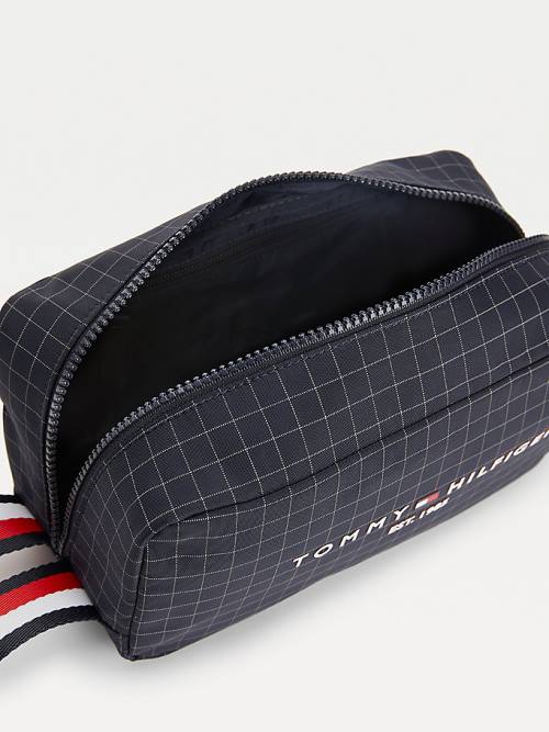 Tommy Hilfiger TH Established Su Repellent Washbag Çanta Erkek Mavi | TH421KIX