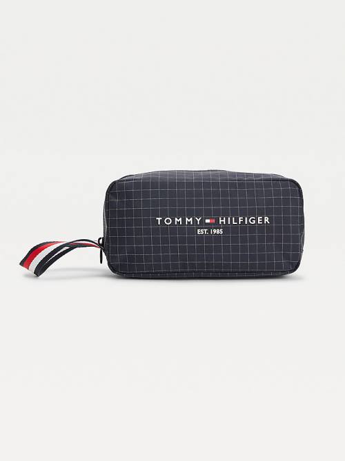 Tommy Hilfiger TH Established Su Repellent Washbag Çanta Erkek Mavi | TH421KIX