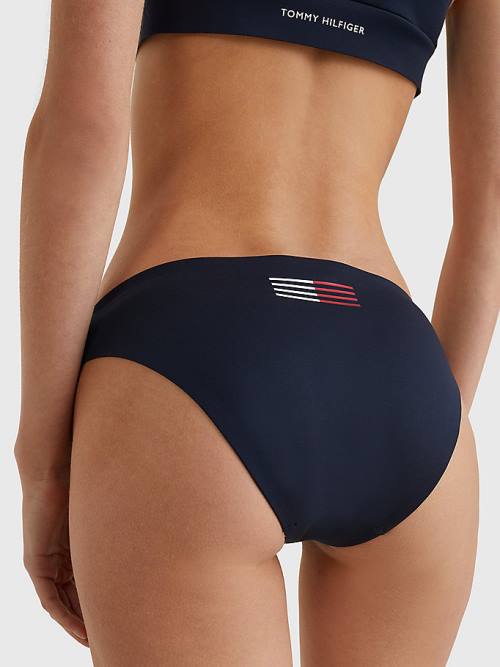 Tommy Hilfiger TH Flex Flag Bikini Bottoms Mayo Kadın Mavi | TH798WPM