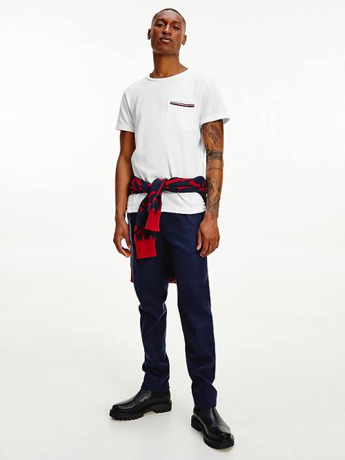 Tommy Hilfiger TH Flex Signature Detailing Tişört Erkek Beyaz | TH094QUL