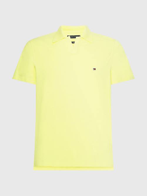 Tommy Hilfiger TH Flex Slim Fit Polo Yaka Tişört Erkek Sarı | TH159MHV