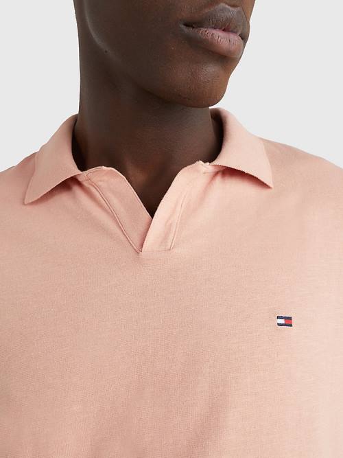 Tommy Hilfiger TH Flex Slim Fit Polo Yaka Tişört Erkek Turuncu | TH174SAP