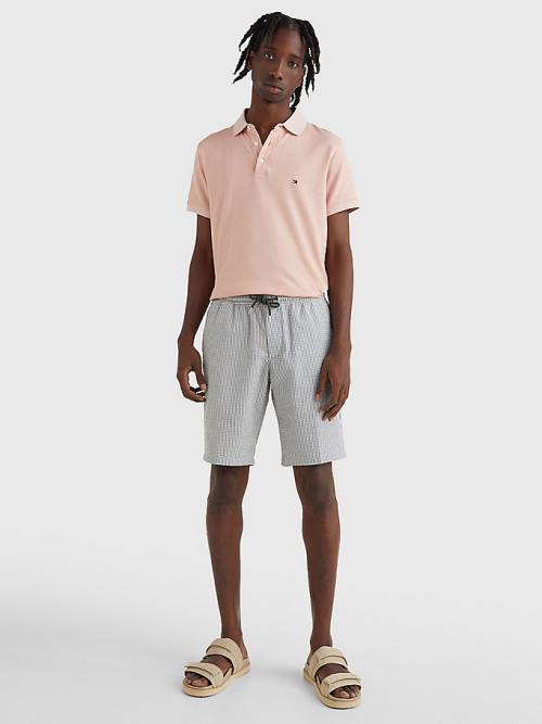 Tommy Hilfiger TH Flex Slim Fit Polo Yaka Tişört Erkek Pembe | TH320JNB