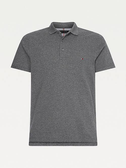 Tommy Hilfiger TH Flex Slim Fit Polo Yaka Tişört Erkek Gri | TH932EOS