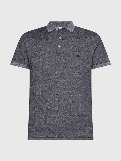 Tommy Hilfiger TH Flex Slim Fit Polo Yaka Tişört Erkek Mavi | TH968FEZ