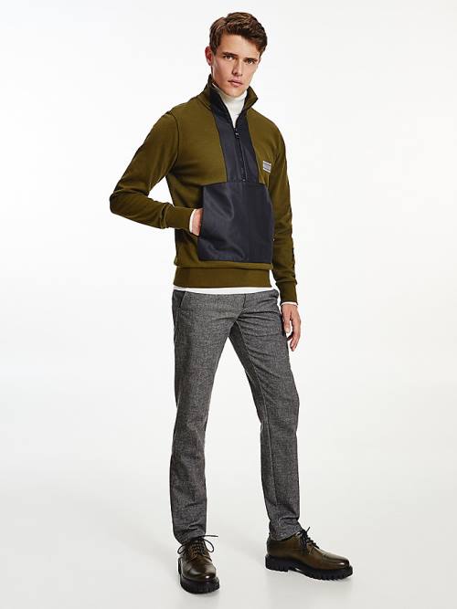 Tommy Hilfiger TH Flex Tech Essential Sweatshirt Erkek Kahverengi | TH457BSL