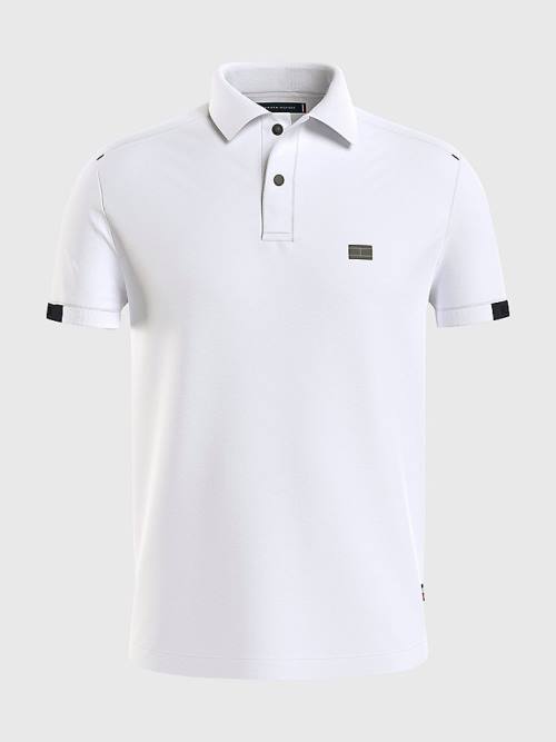 Tommy Hilfiger TH Flex Tech Essentials Slim Polo Yaka Tişört Erkek Beyaz | TH195LSU