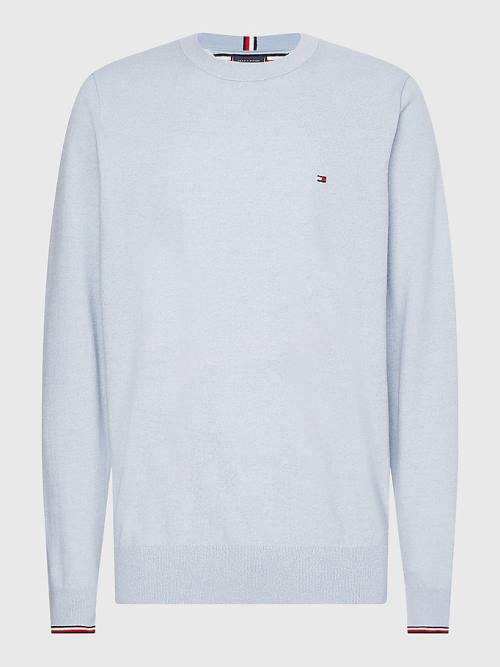 Tommy Hilfiger TH Flex Tipped Cuffs Jumper Kazak Erkek Mavi | TH931LZY