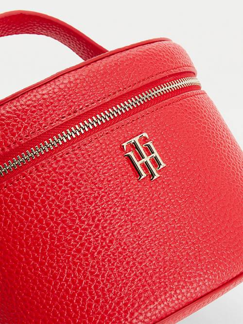 Tommy Hilfiger TH Interlock Vanity Case Çanta Kadın Kırmızı | TH319HZR