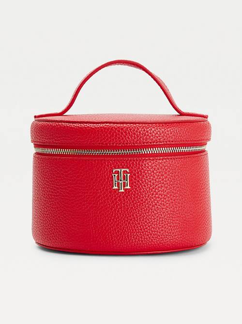 Tommy Hilfiger TH Interlock Vanity Case Çanta Kadın Kırmızı | TH319HZR