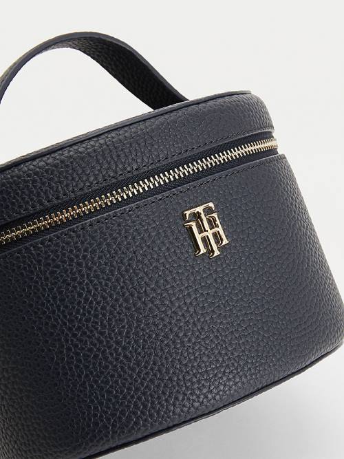 Tommy Hilfiger TH Interlock Vanity Case Çanta Kadın Mavi | TH805ROW