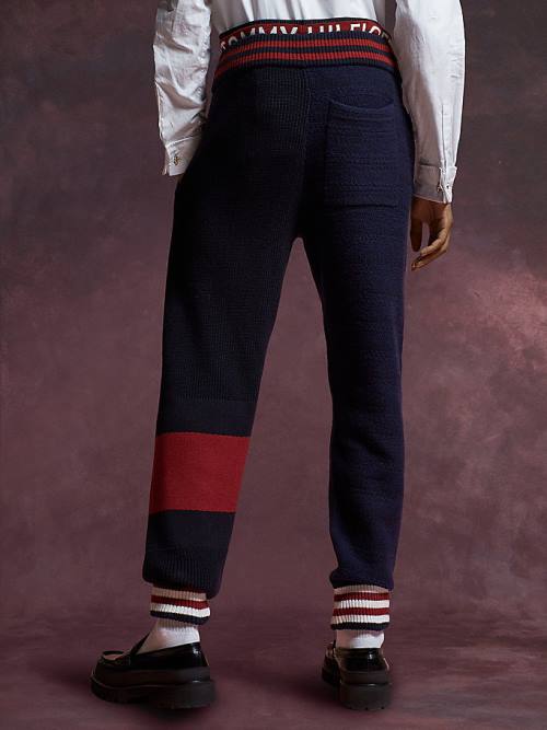 Tommy Hilfiger TH Koleksiyonlar Flag Icon Joggers Pantolon Erkek Mavi | TH450DEP