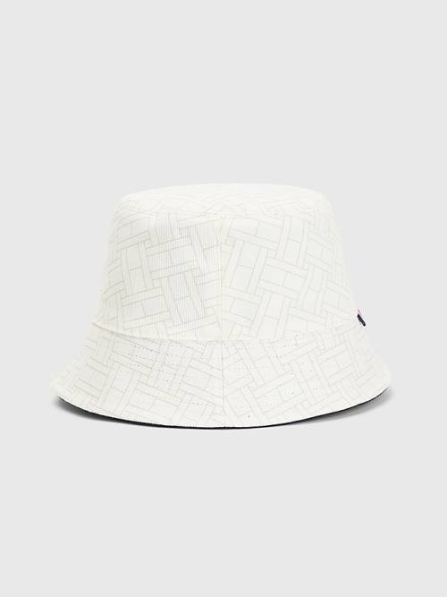 Tommy Hilfiger TH Modern Reversible Bucket Şapka Erkek Mavi | TH627YVG