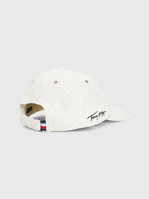 Tommy Hilfiger TH Modern Signature Embroidery Cap Şapka Erkek Beyaz | TH763XMF