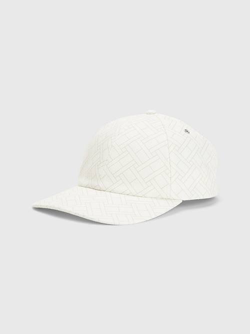 Tommy Hilfiger TH Modern Signature Embroidery Cap Şapka Erkek Beyaz | TH763XMF