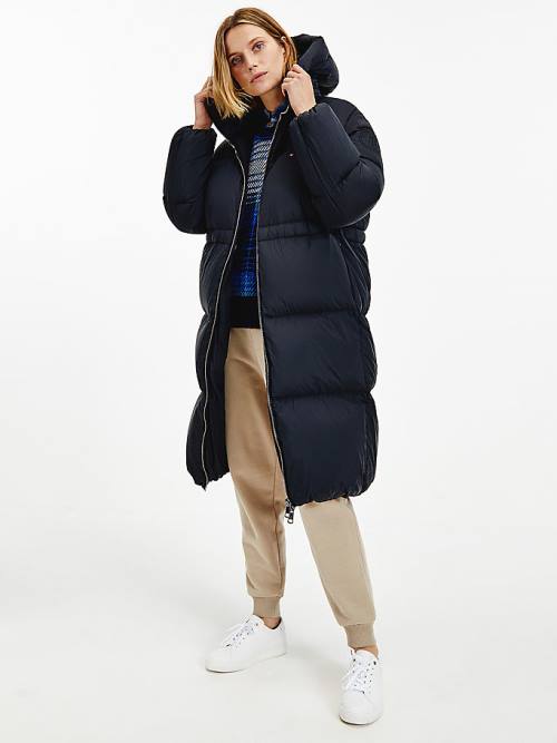 Tommy Hilfiger TH Protect Down Puffer Coat Ceket Kadın Siyah | TH026DXQ