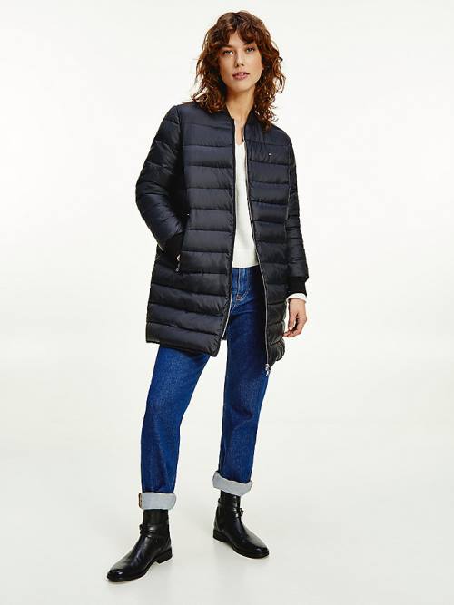 Tommy Hilfiger TH Protect Filled Long Bomber Coat Ceket Kadın Siyah | TH386MUT