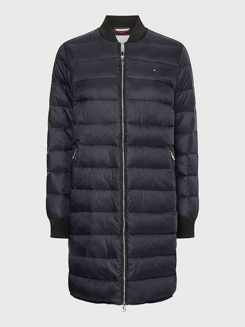 Tommy Hilfiger TH Protect Filled Long Bomber Coat Ceket Kadın Siyah | TH386MUT