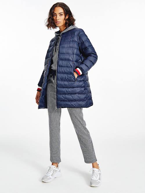 Tommy Hilfiger TH Protect Filled Long Bomber Coat Ceket Kadın Mavi | TH978LXK