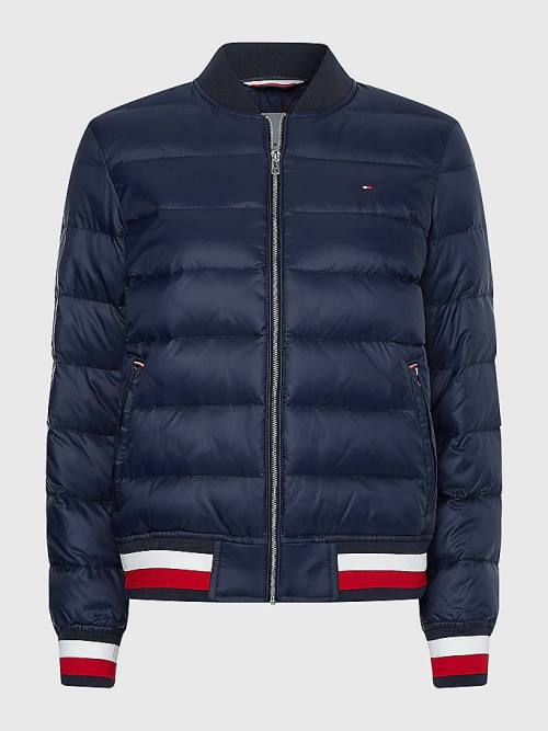 Tommy Hilfiger TH Protect Hafif Filled Bomber Ceket Kadın Mavi | TH207YAL