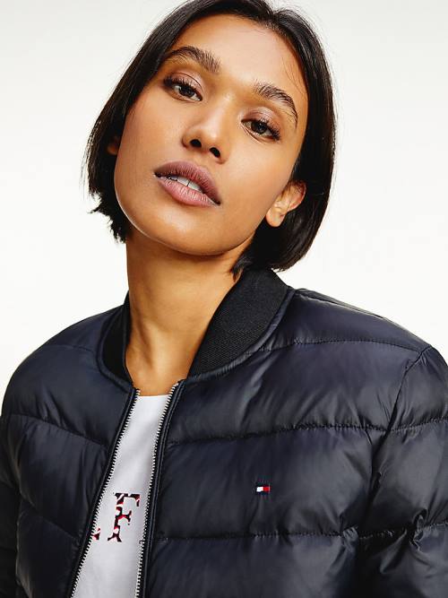 Tommy Hilfiger TH Protect Hafif Filled Bomber Ceket Kadın Siyah | TH541XDF