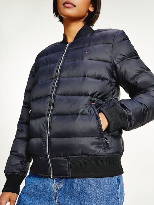 Tommy Hilfiger TH Protect Hafif Filled Bomber Ceket Kadın Siyah | TH541XDF