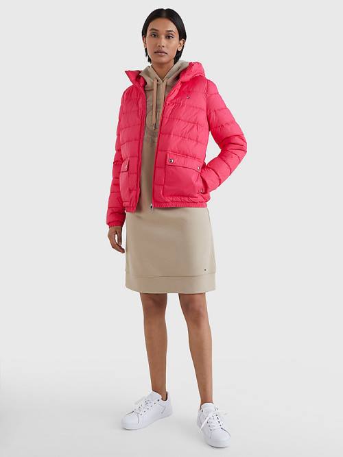 Tommy Hilfiger TH Protect Kukuletalı Padded Ceket Kadın Pembe | TH297AMU