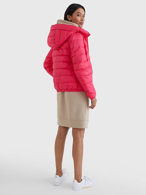 Tommy Hilfiger TH Protect Kukuletalı Padded Ceket Kadın Pembe | TH297AMU