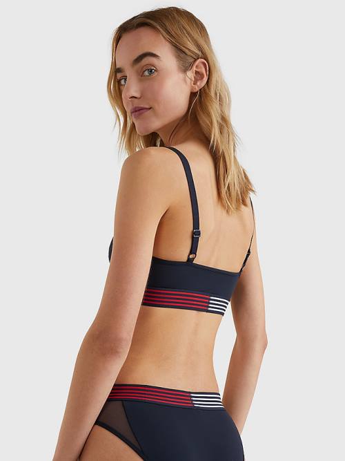 Tommy Hilfiger TH Stretch Triangle Bra İç Giyim Kadın Mavi | TH897NVP