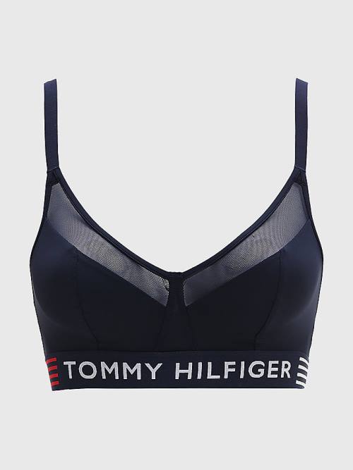 Tommy Hilfiger TH Stretch Triangle Bra İç Giyim Kadın Mavi | TH897NVP