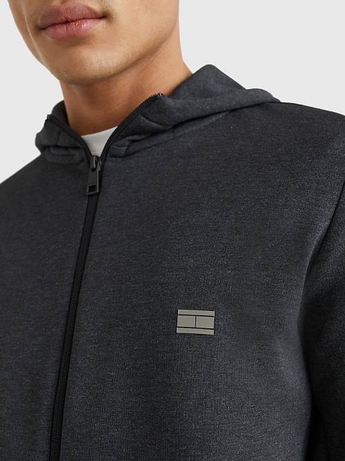 Tommy Hilfiger TH Tech Essential Kapüşonlu Sweatshirt Erkek Gri | TH528QEU