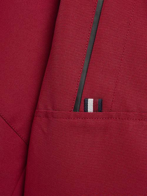 Tommy Hilfiger TH Tech Recycled Kukuletalı Parka Ceket Erkek Çocuk Kırmızı | TH329EZB